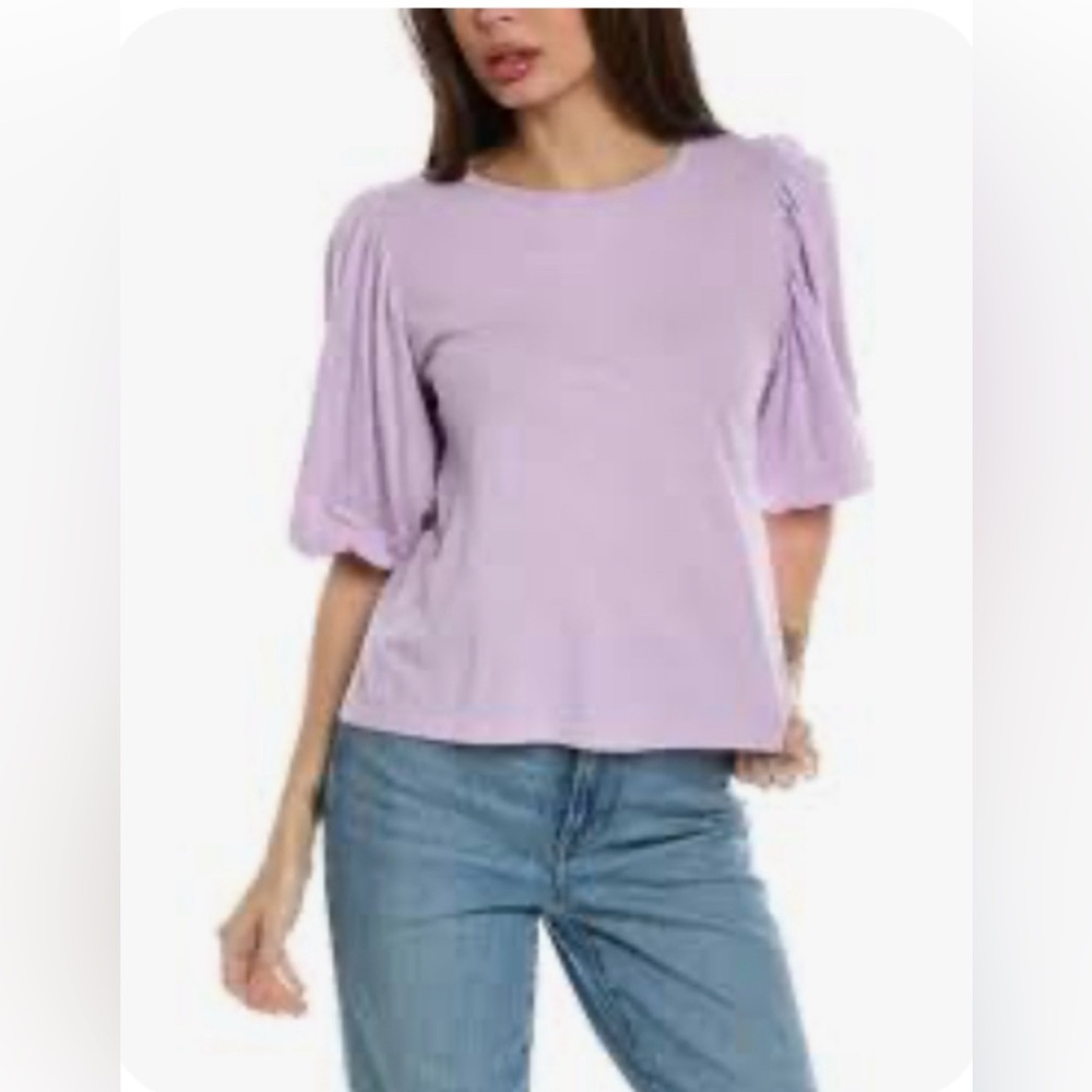 Velvet by Graham & Spencer Lavender Puff Sleeve Top XS & S